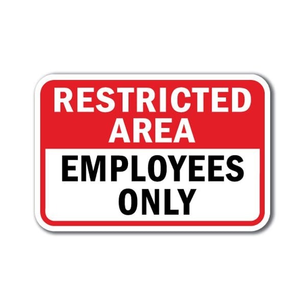 Signmission Safety Sign, 12 in Height, Aluminum, Restricted Area - R Are A-1218 Restricted Area - R Are - main
